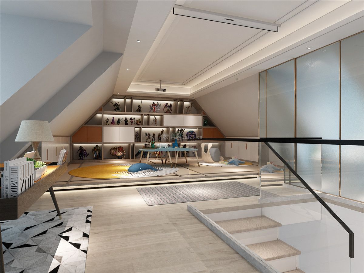 同济晶萃上叠别墅户型现代轻奢风格设计案例——章伟作品