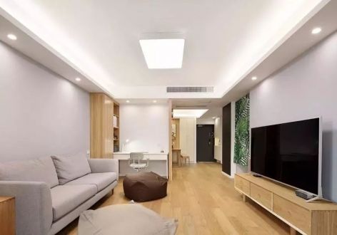 嘉信悦城日式风格89平米二居室装修设计案例