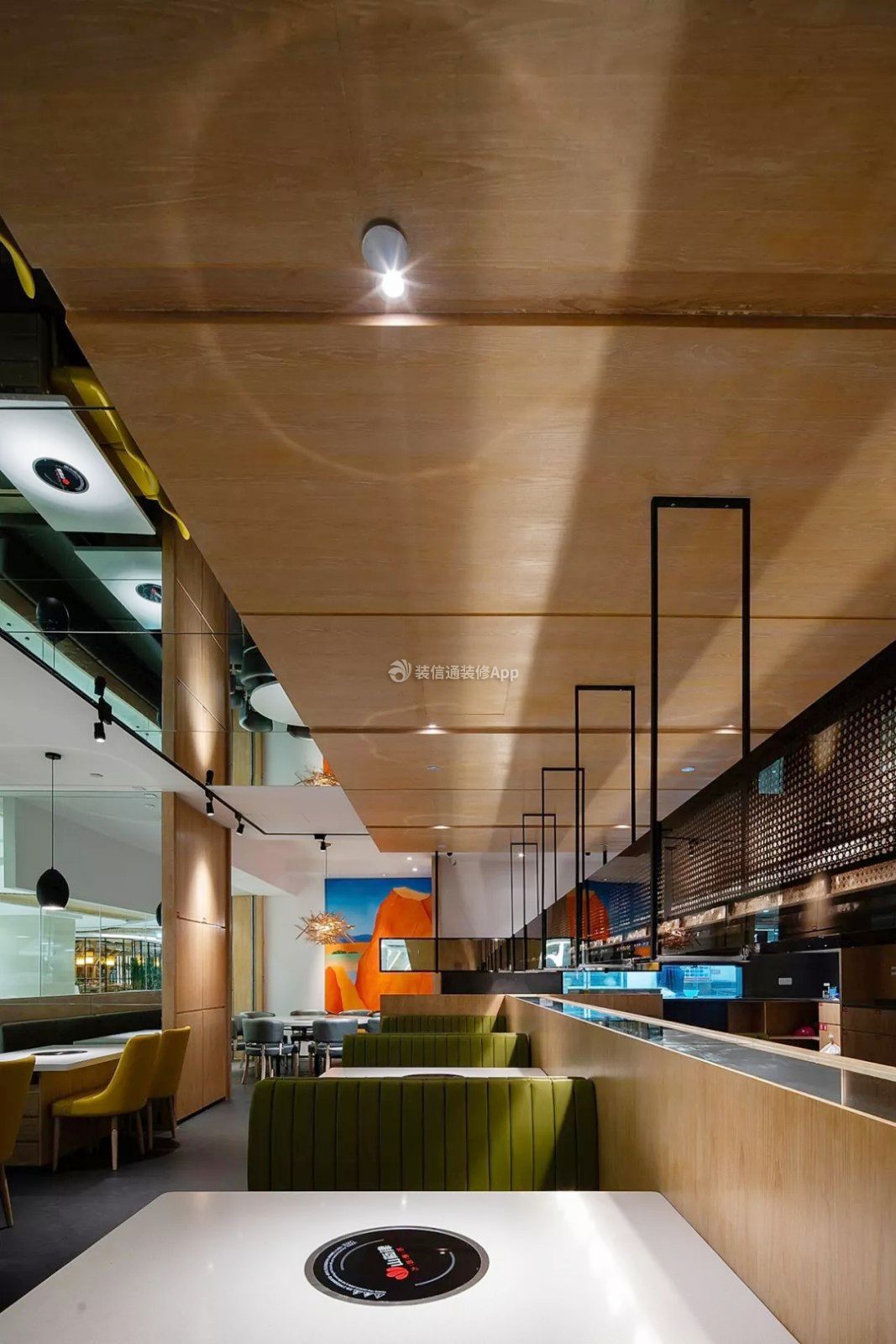 武汉饭店餐厅吊顶装修装潢图片