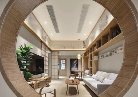 新城十里锦绣新中式风格100平米三居室装修案例