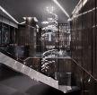 2023武汉高档餐厅楼梯间吊灯图片