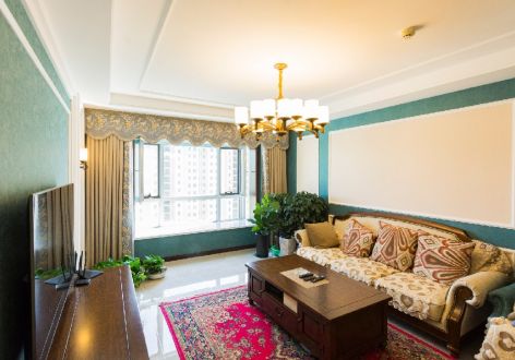 宝能城128平三居室美式经典风格装修案例