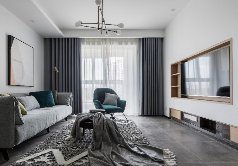 新旅明樾府现代风格128平米三居室装修设计案例