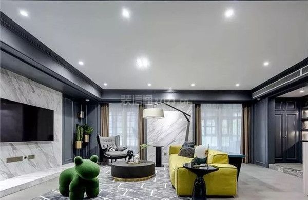 客厅黄色沙发设计
