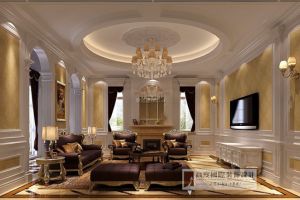 【杭州高度国际装饰】杭州青岛别墅欧式风格1200平米装修效果图案例