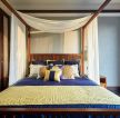 广州中式风格房子卧室床装修效果图