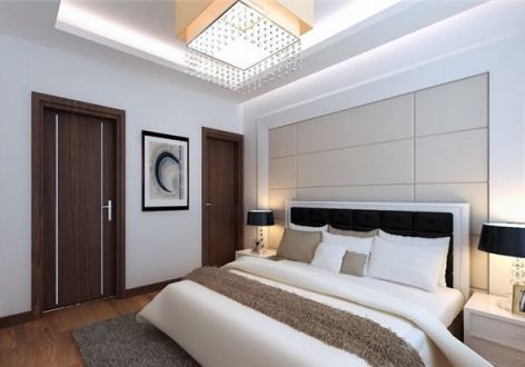 上层国际现代风格110平三居室装修案例