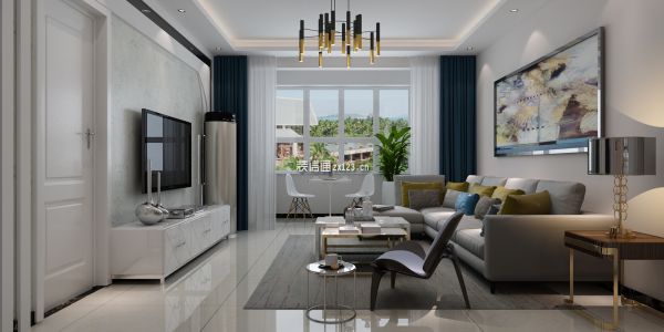 世贸国际公寓现代风格135平米三居室装修案例