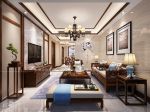 卓越维港别墅项目装修新中式风格设计案例展示，上海腾龙别墅设计