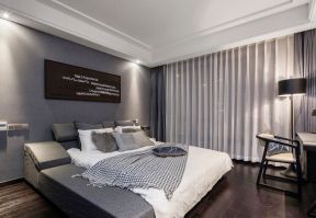现代卧室装修效果图欣赏 布艺床效果图 卧室床装修效果图