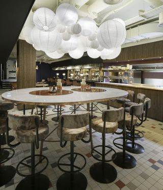广州现代风格茶餐厅吧台装修设计图片