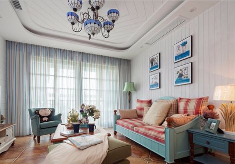 泰华锦城2地中海风格两居室装修设计案例