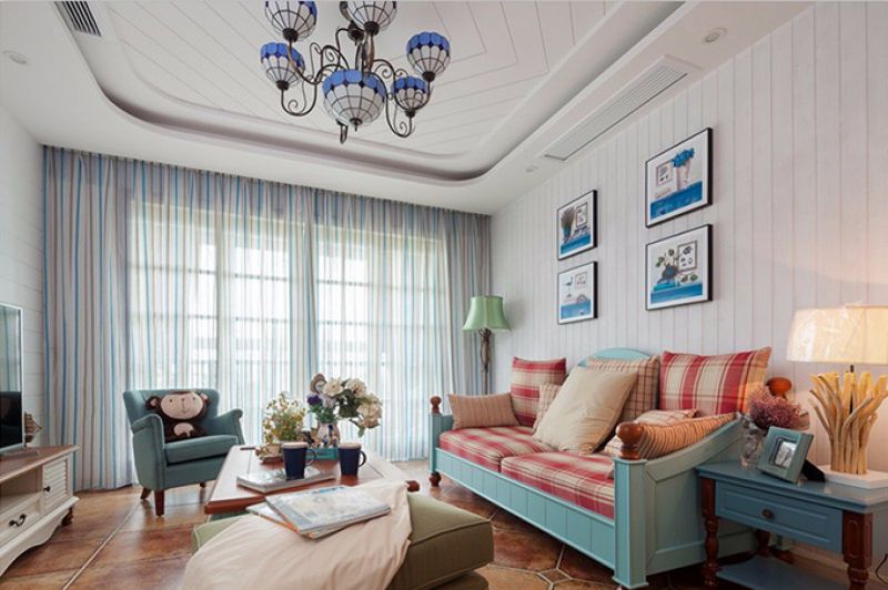 泰华锦城2地中海风格两居室装修设计案例