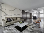 新力珑湾现代风格115平米三居室装修效果图案例