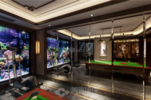 【风云国际设计】杭州上林湖别墅中式风格500平米装修效果图案例