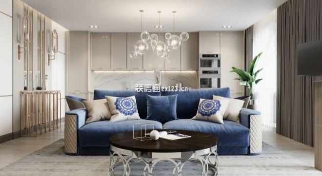 九龙湖现代风格125平米三居室装修案例