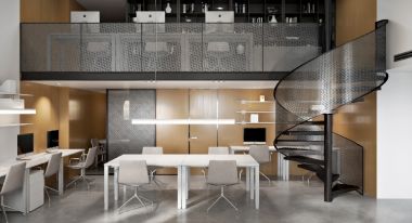 星悦国际中心办公空间410平米现代风格装修效果图案例