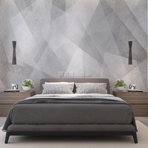 灰色几何图案墙纸