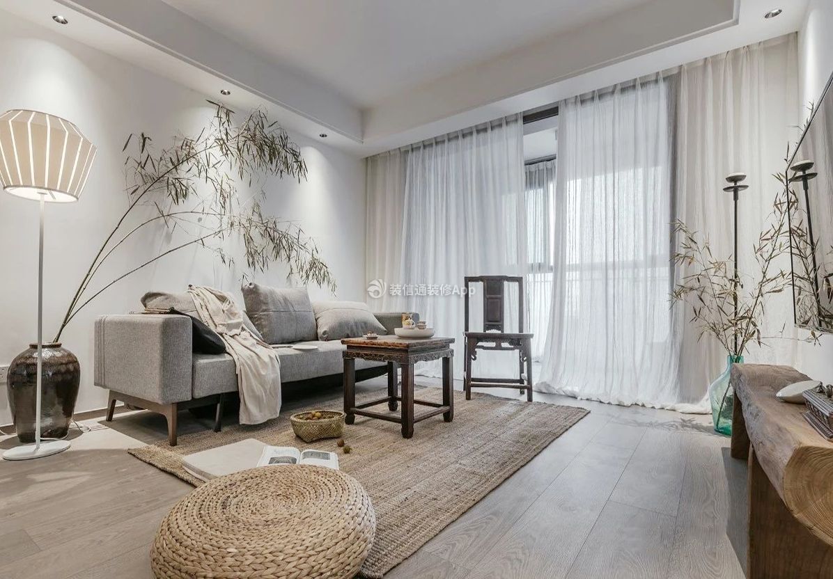 南京现代禅意风格客厅室内装潢设计实景图