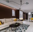 110平方现代风格客厅沙发背景墙装修效果图