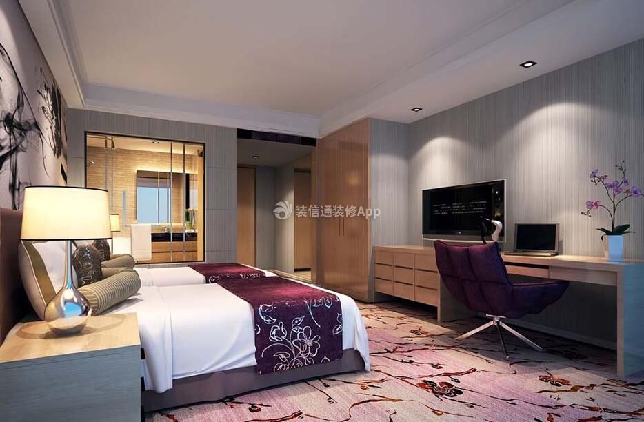 南京商务酒店客房整体装修设计图片