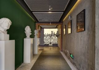 南京主题酒店走廊背景墙装修设计图