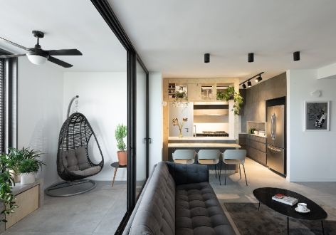鸿通·翡翠城现代风格83平米三居室装修效果图案例