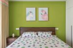 130平米新房卧室绿色墙面装修效果图
