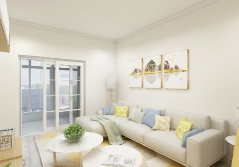 海棠湾现代风格67平米三居室装修案例