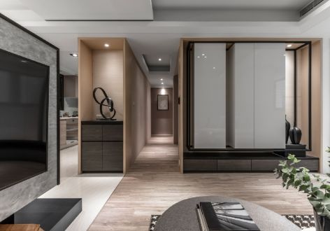 蓝光雍锦半岛现代风格83平米三居室装修效果图案例