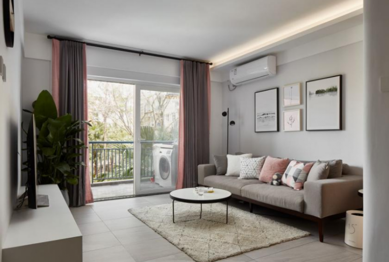名城紫金轩现代风格70平米二居室装修效果图案例