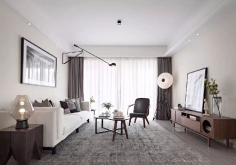 天浩上元郡现代风格90平米三居室装修案例
