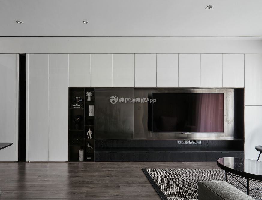 现代风格大户型客厅电视背景墙柜设计图