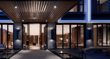 群升广场酒店空间现代风格1300平米装修效果图案例