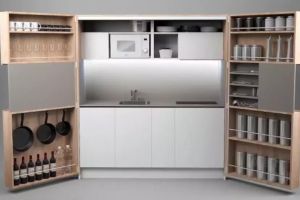 【西安鼎盛装饰】小户型房间的新创意 厨房和电视柜装修在一起你见过吗
