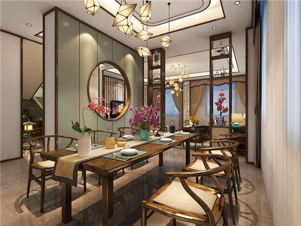 新中式别墅餐厅设计