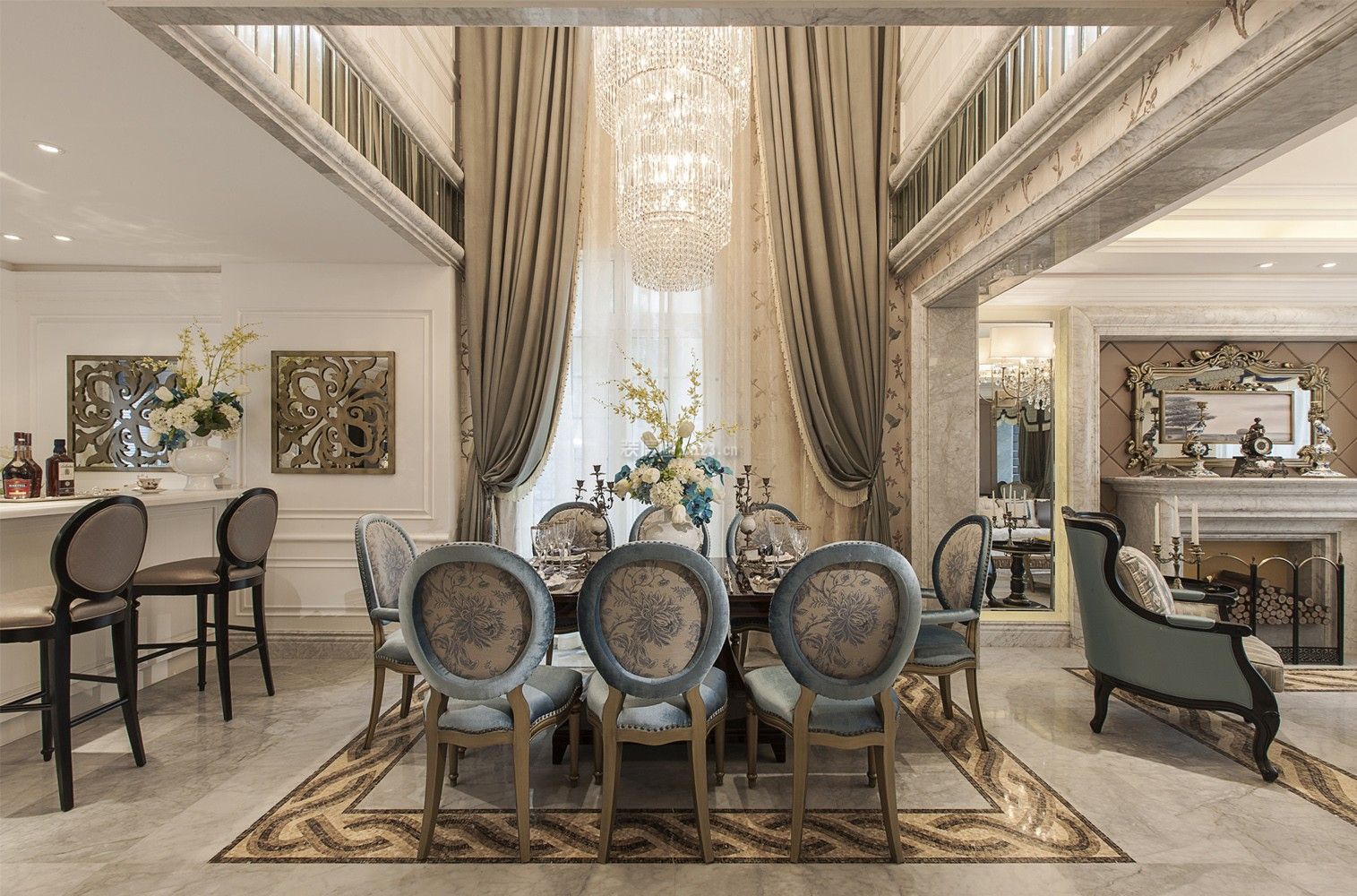 御湖名邸奢华欧式280平米装修案例