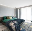现代风格复式楼卧室地毯装修效果图大全