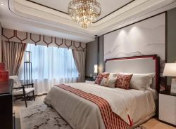 新中式风格家庭卧室装修效果图片