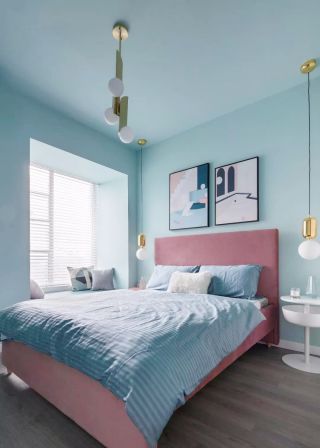 80平方米房子卧室色彩搭配装修装饰图片
