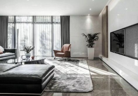 安泰黄金江岸现代风格150平米四居室装修效果图案例