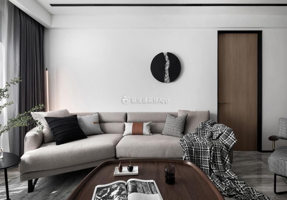 现代简约客厅双人沙发装修设计效果图