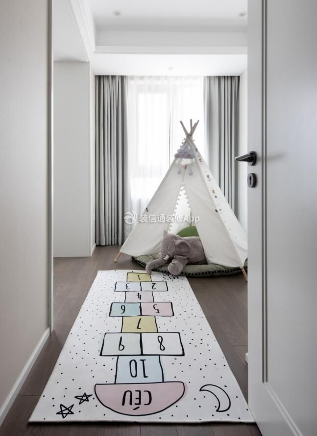 100平米三居室儿童房帐篷装修装饰图片