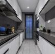 100平米现代风格长方形厨房装修设计图