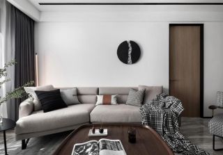 现代简约客厅双人沙发装修设计效果图