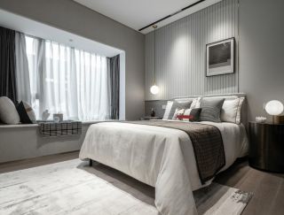 100平米房子卧室床头造型装修设计图片