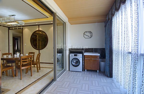 成都春满人间装饰中渝国际120平米中式风格三居室装修案例