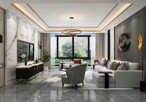 长泰国际现代风格105平米三居室装修案例