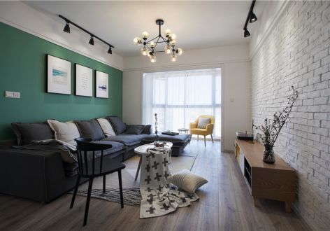 怡江城北欧风格120平米三居室装修案例