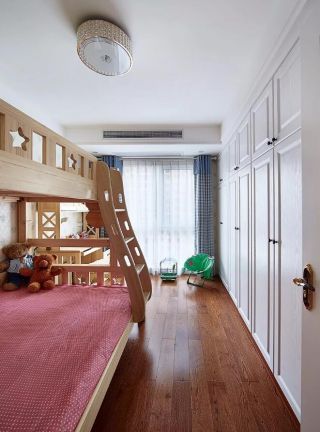148平欧式风格儿童房间整体衣柜装修设计图